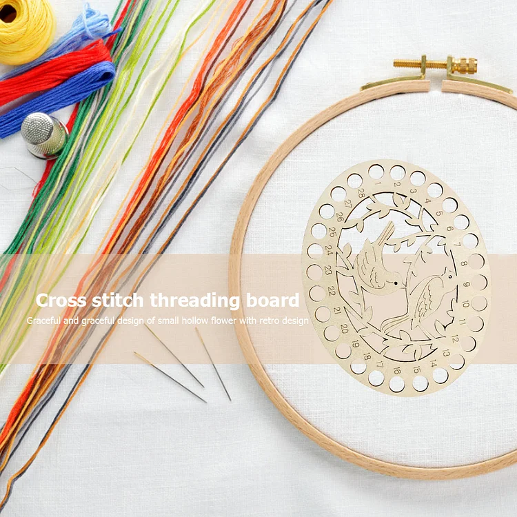 2pcs Cartoon Embroidery Floss Organizer Cross Stitch Thread Holder Storage