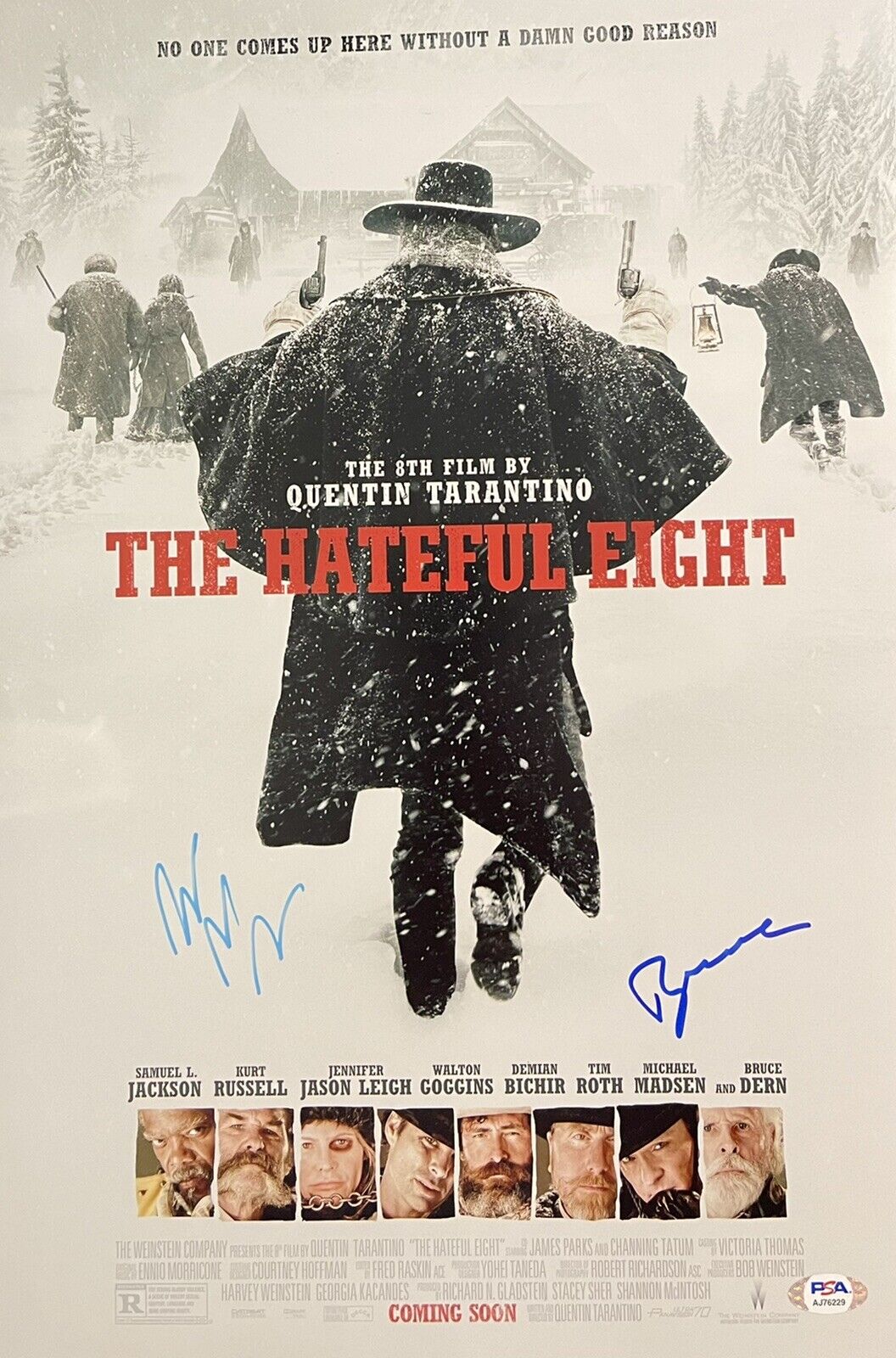 Bruce Dern Jennifer Jason Leigh Signed Auto 12x18 Photo Poster painting Hateful Eight PSA/DNA