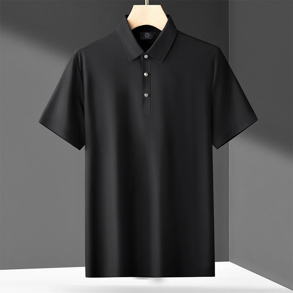 Smiledeer Summer men's breathable ice silk lapel short-sleeved business Polo shirt