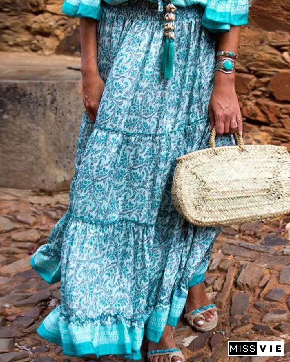 Off Shoulder Women Summer Dresses Flounce Dresses
