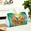 Diamond Painting Sunflowers and Birds Tissue Box for Kitchen Restaurant Bar Office Party