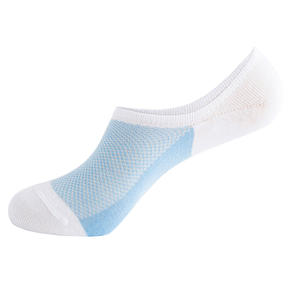 

Spring Cotton Thin Boat Socks Men Mesh Breathable Short Socks (White+Blue), 501 Original