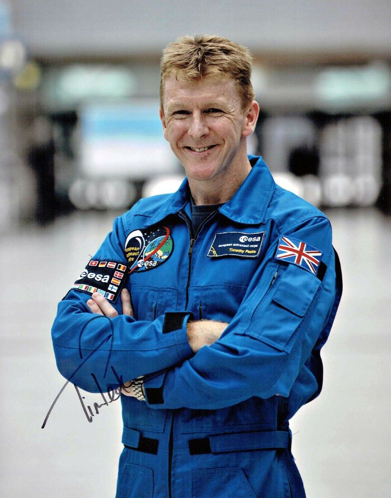 Tim PEAKE British Space Astronaut ESA RARE Signed 14x11 Photo Poster painting 2 AFTAL COA RD