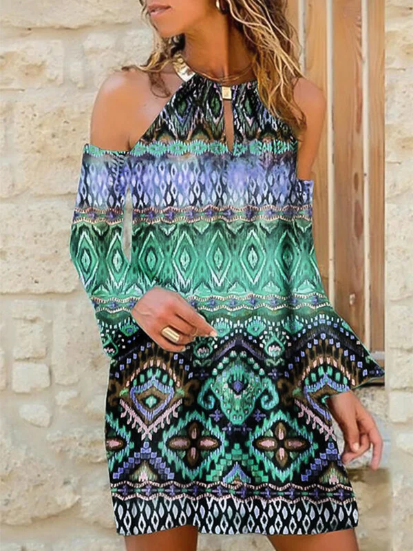 Women's Floral Strapless Shift Above Knee Casual Dresses