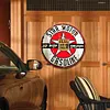 Essence moteur - Plaques rondes en m&eacute;tal(30*30cm)