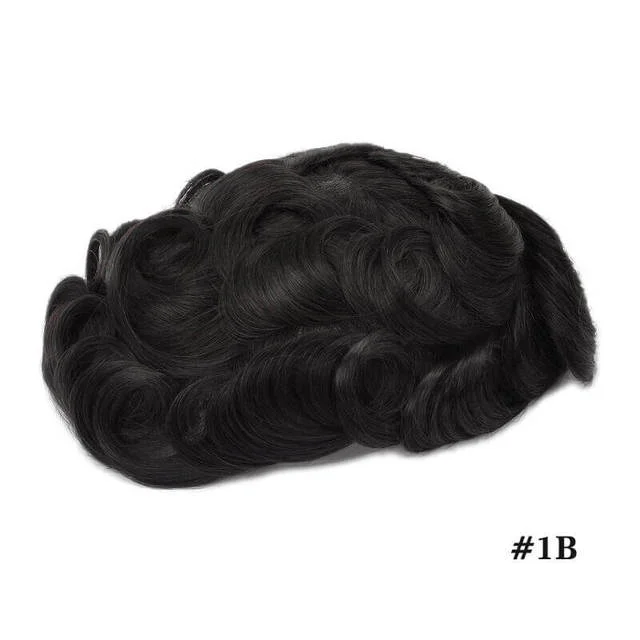 Jewtribute Hair®| High Quality Man Toupee Natural Black 