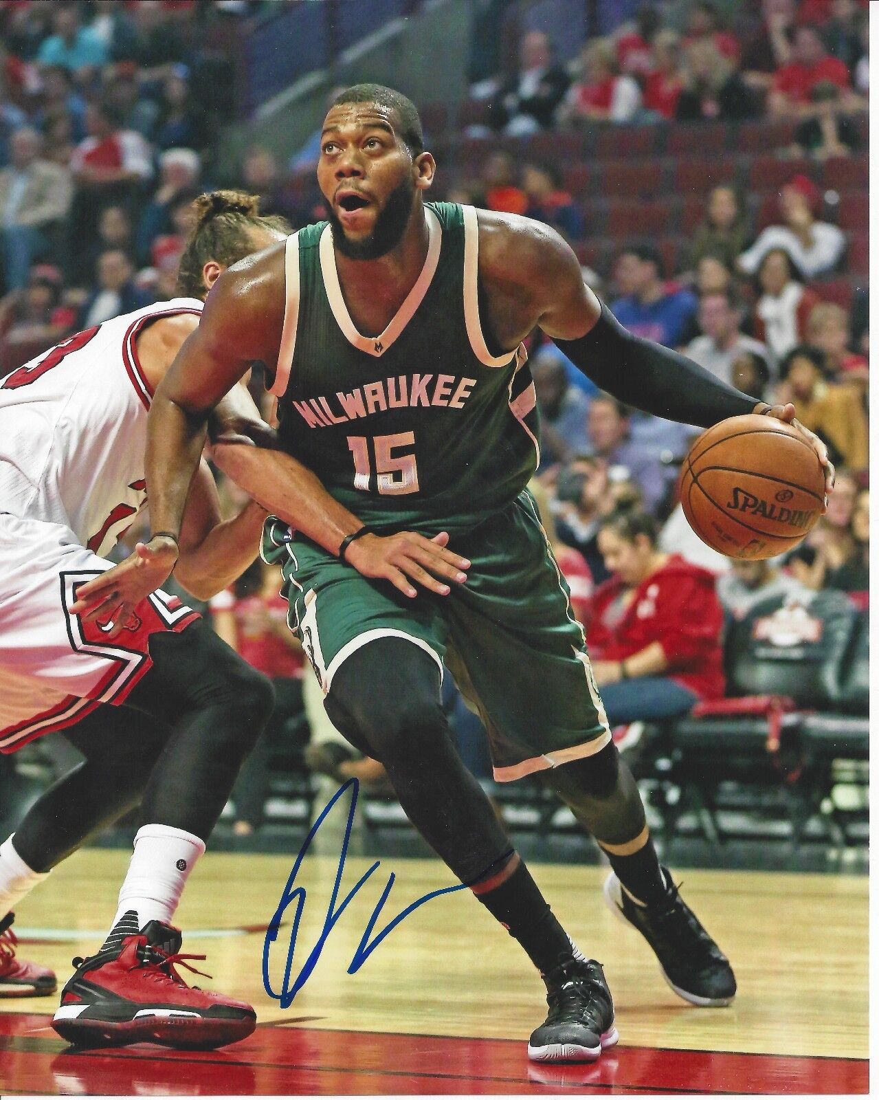 Greg Monroe autographed 8x10 Milwaukee Bucks  Shipping