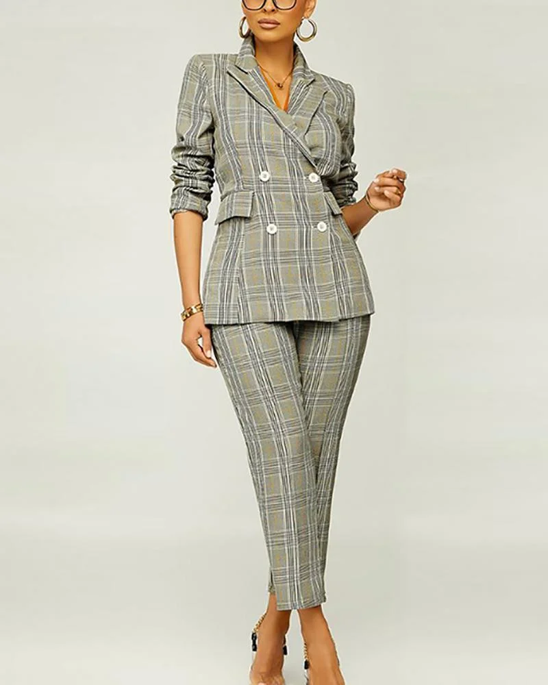 Stylish Check Suit