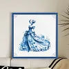 Blue And White Porcelain-Princess-11CT Stamped Cross Stitch 40*40cm/15.75*15.75in