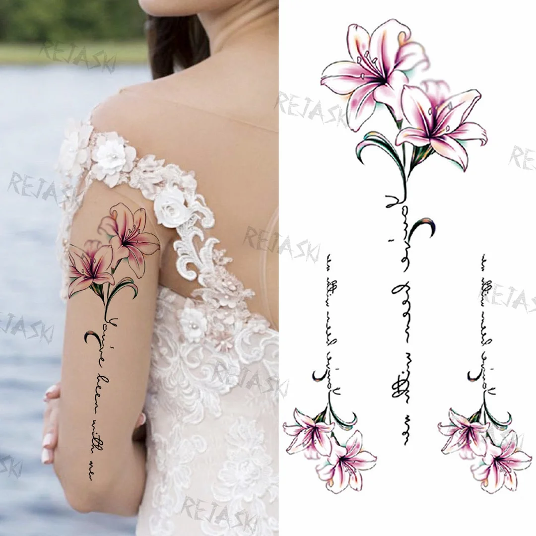 Gangster Wolf Temporary Tattoo For Women Men Death Skull Fake Tattoos Sticker DIY Harajuku Mermaid Waterproof Tatoo Body Art Arm