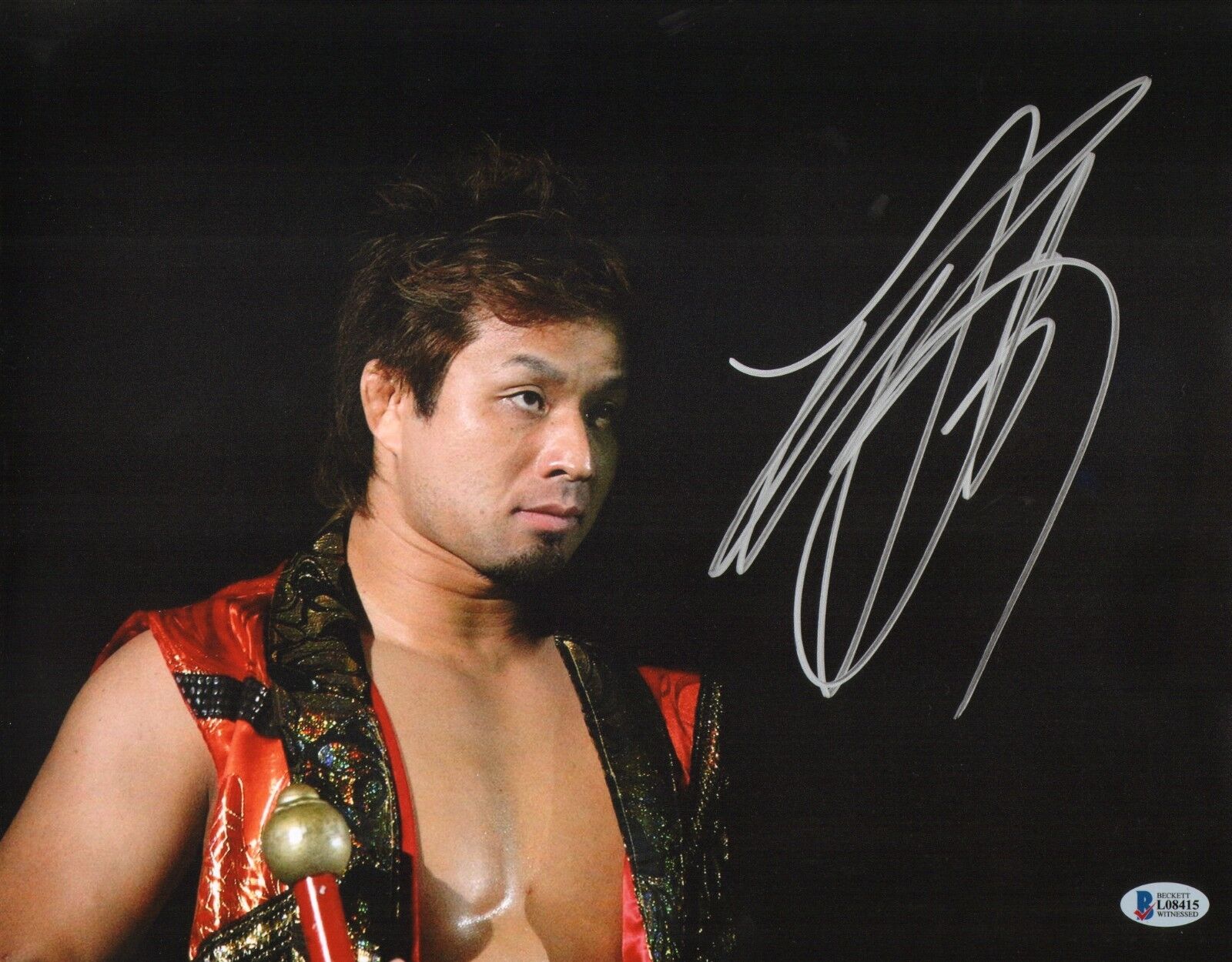 Yoshi-Hashi Signed 11x14 Photo Poster painting BAS Beckett COA New Japan Pro Wrestling Picture 9