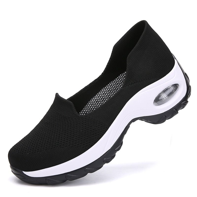 Air Cushion Canvas Pumps for Women Fashion Spring Summer Casual Shallow Boat Shake Shoes Elegant Female Outdoor Sport Shoes