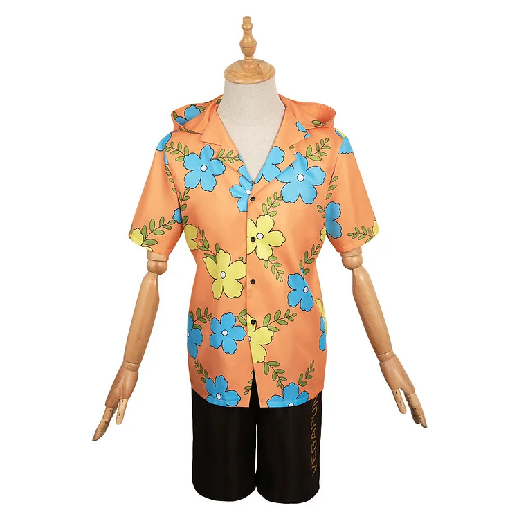 One Piece Egghead Arc Sanji Orange Shirt Outfits Cosplay Costume Halloween Carnival Suit