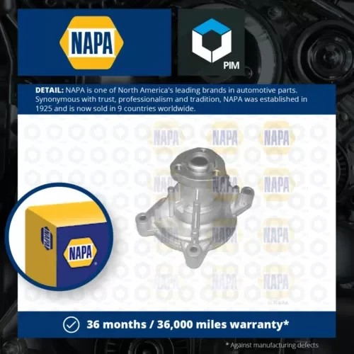 Water Pump fits SEAT LEON 1P1 1.4 07 to 12 CAXC Coolant NAPA 03C121005N Quality Parts