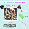 Diamond Painting-DIY Crystal Rhinestone Flag Wolf Car