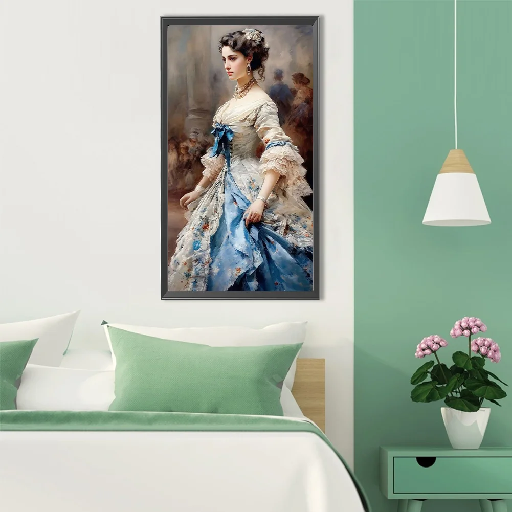 Diamond Painting - Full Round Drill - Elegant Lady(Canvas|30*55cm)