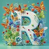 Butterfly Flower R 5D Partial Drill DIY Diamond Painting Kit 30*30cm