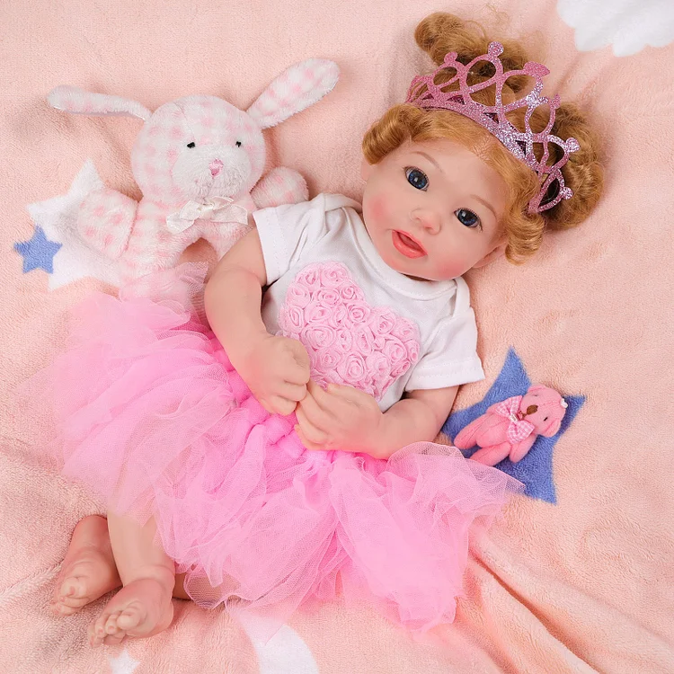 Babeside Stella 16'' Full Silicone Reborn Baby Doll Blue Eyes Adorable Girl