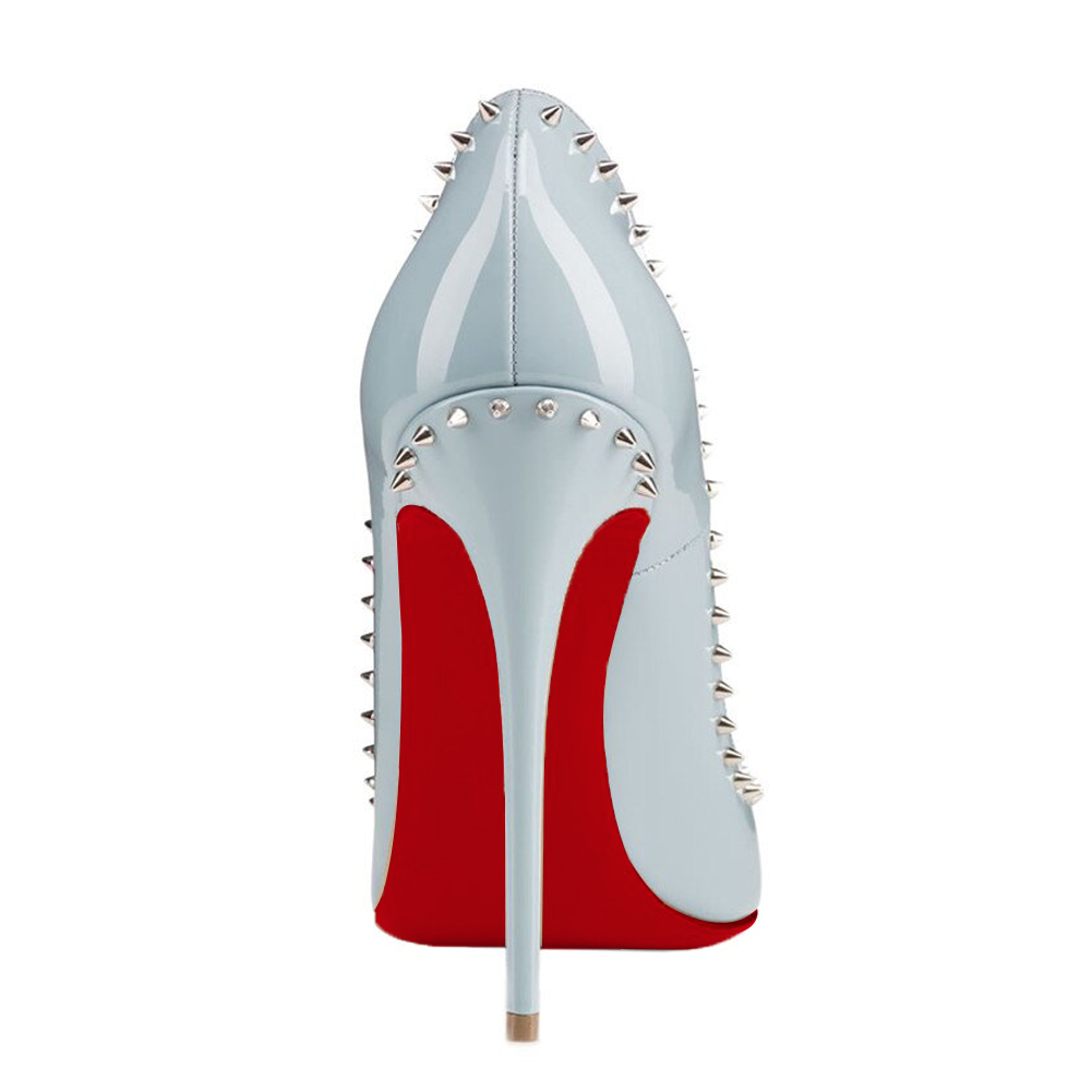 120mm Women's High Heels Pumps Party Stiletto Blue Patent-vocosishoes