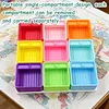9-Square Diamond Art Painting Tray 3D Printed Colorful Rhinestone Tray Organizer Lightweight & Portable for DIY Crafts Nail Dotting Tools (Multicolor)