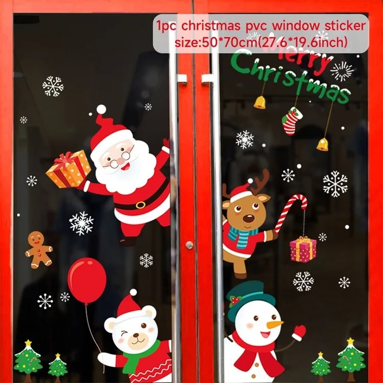 Tegooe Reusable Christmas Window Clings - Waterproof Static Decals for Home Decor