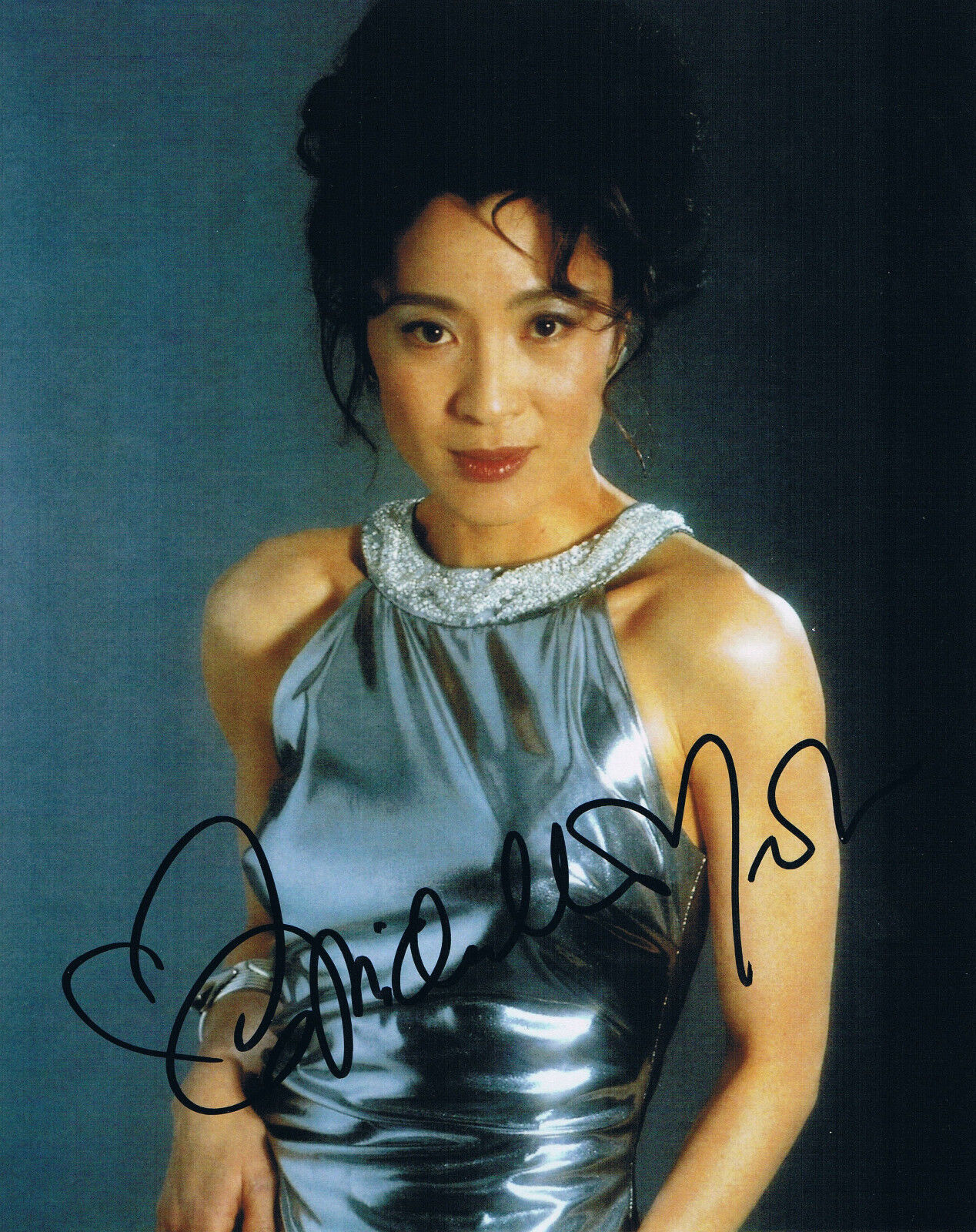 Michelle Yeoh genuine autograph In Person signed 8x10