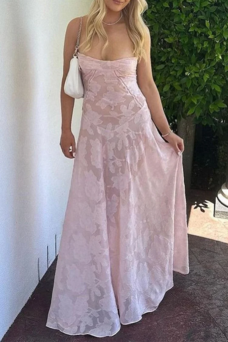 Elegant Formal Solid See-through Evening Dress