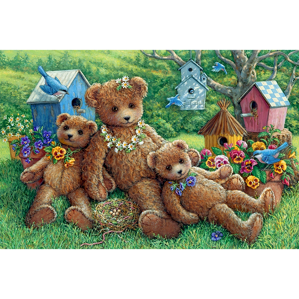 

Cartoon Bear - Round Drill Diamond Painting - 40*30CM, 501 Original