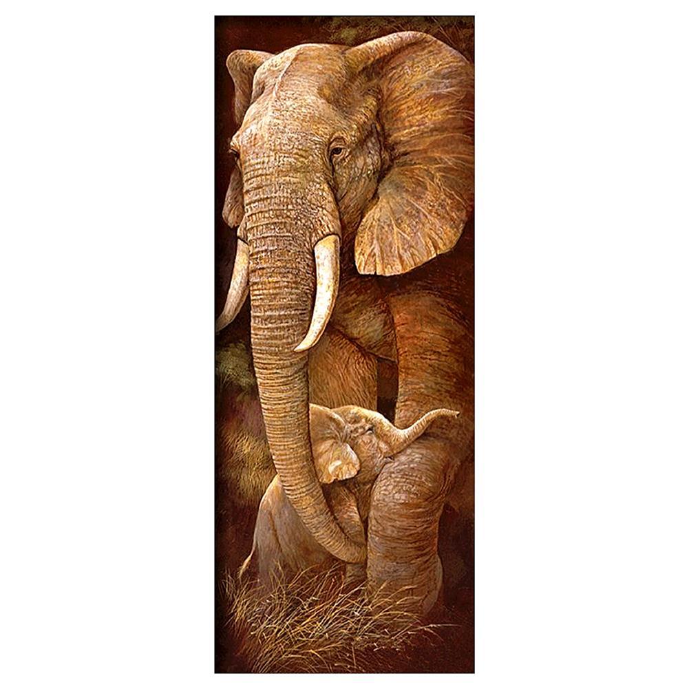 

Elephant - Round Drill Diamond Painting - 25*55CM, 501 Original