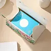 (24cm)Diamond Art Tissue Box DIY PU Napkin Cover for Home(Butterflies and flowers)