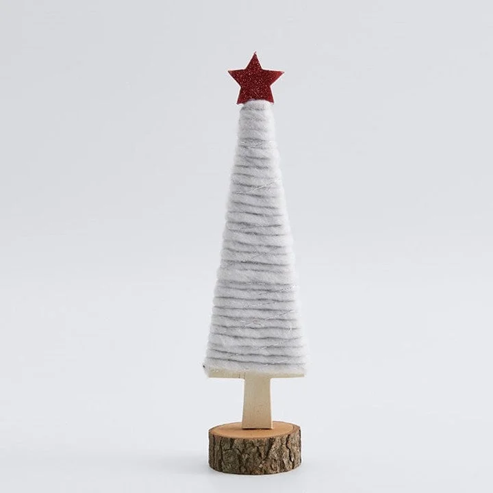Christmas Home Decor Wool - Wood Felt Reindeer Elk Tree Decorations