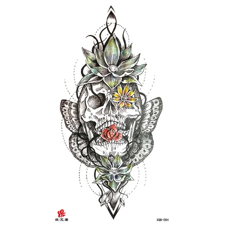 Waterproof Temporary Tattoo Sticker Chest Black Flash Tattoos Wolf Tiger Dragons Sexy Flower Body Art Arm Fake Tatoo Women Men