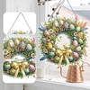 DIY Easter Wreath Diamond Painting Acrylic Hanging Pendant