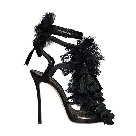VCSHOES Straps Lace UP Ankle Wrap Open Toe Super High Stiletto Heel Sandals