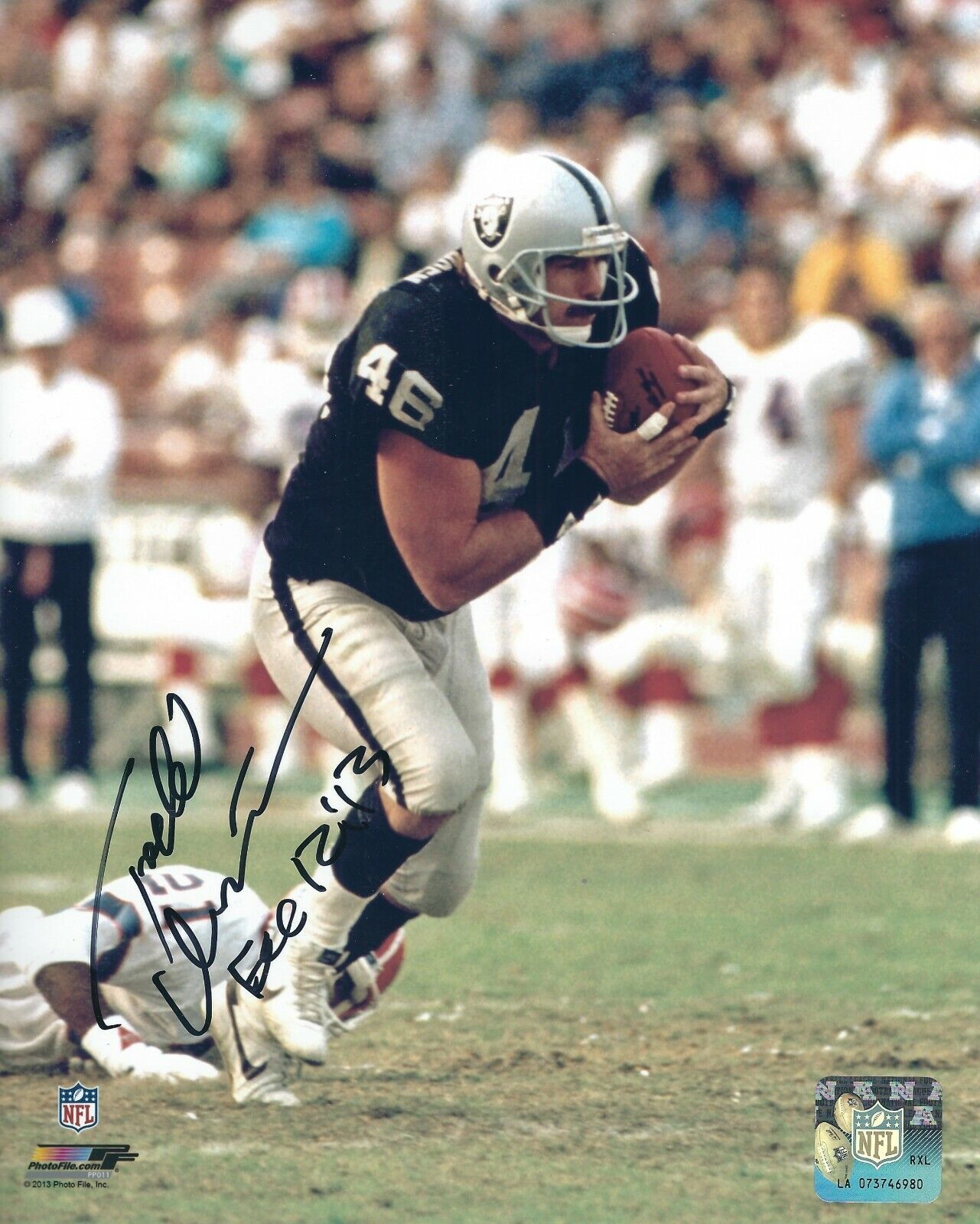 Autographed TODD CHRISTENSEN Oakland Raiders 8x10 Photo Poster painting - COA