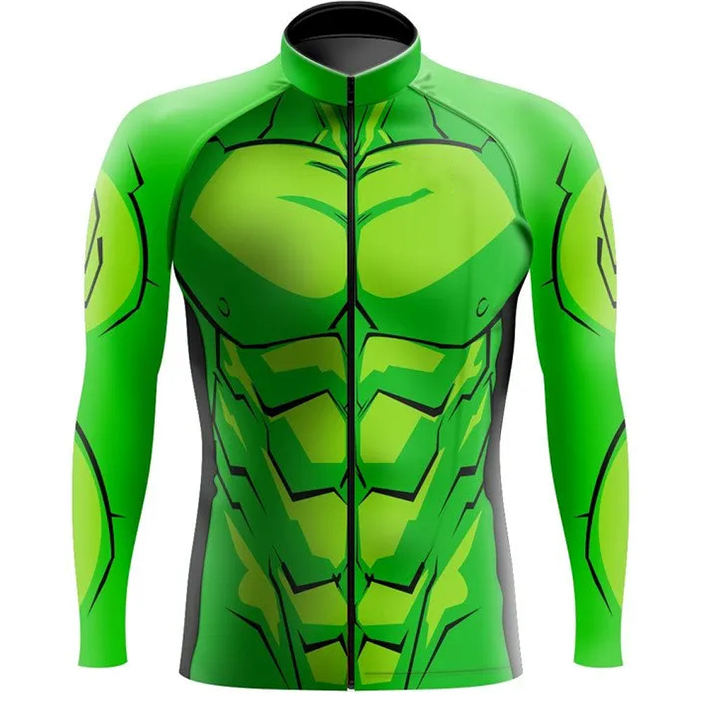 Customized Hulk Long Sleeve Cycling Jersey for Men | captainssportss.com