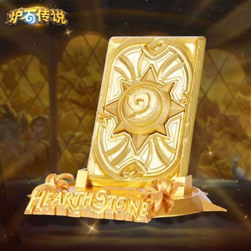 HEX Collectibles - Hearthstone Legend Gold Challenge Card Back Metal Collector's Ornament BLZ010 (Licensed) Scene-