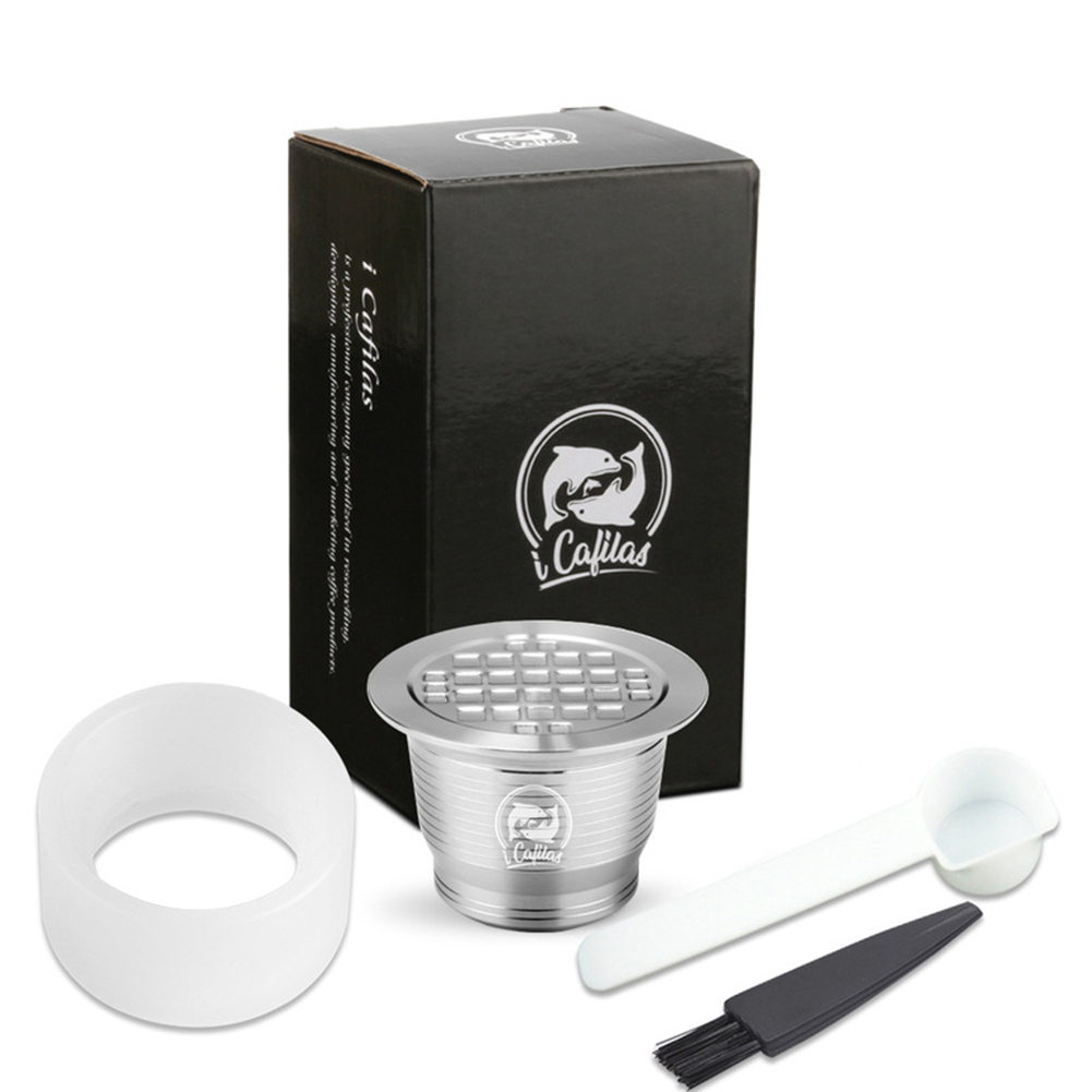 

Stainless Steel Reusable Coffee Capsule Powder Filler Cup Set for Nespresso, 501 Original