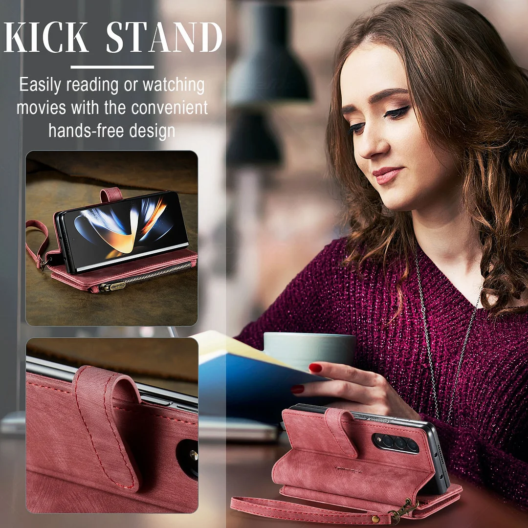 Suitable For Samsung  ZFold3/4 Multi-Function Wallet Phone Case