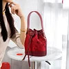 Stylish Red Women's Cross Shoulder Bucket Handbag