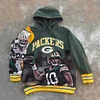 Fashion Street Style Packers Print Long Sleeve Hoodies