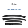 IG Window Visor for Tesla Model 3 2017-2024, Rain Guard Tape-On Extra Durable Sun Wind Side Vent Window Deflector, 2017 2018 2019 2020 2021 2022 2023 2024