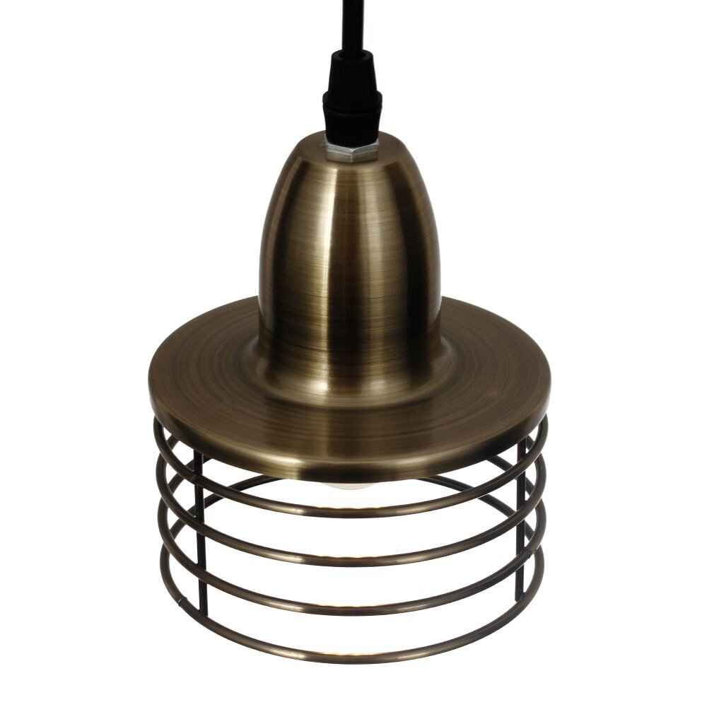 Loft American country bedroom pendant lamp creative single head hanging wire birdcage Cord pendant lights