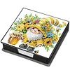 Diamond Painting PU Gnome Notecard Box with 160 Sheets Paper Note Holder