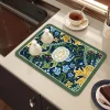 Diatom Mud Table Top Coffee Machine Cups Drying Water Uptake Mat Modern Home Kitchen Counter Mat