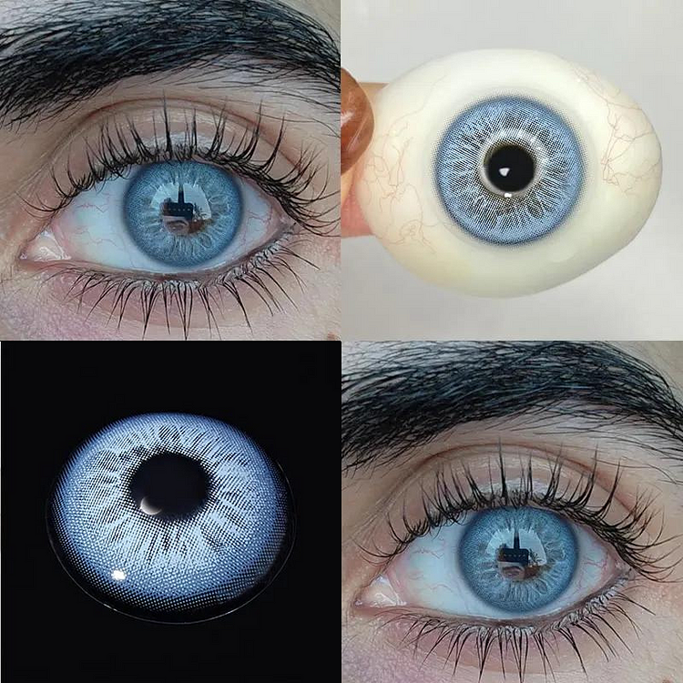 【NEW】Angelic Glow Bliss Azure Blue Colored Contact Lenses