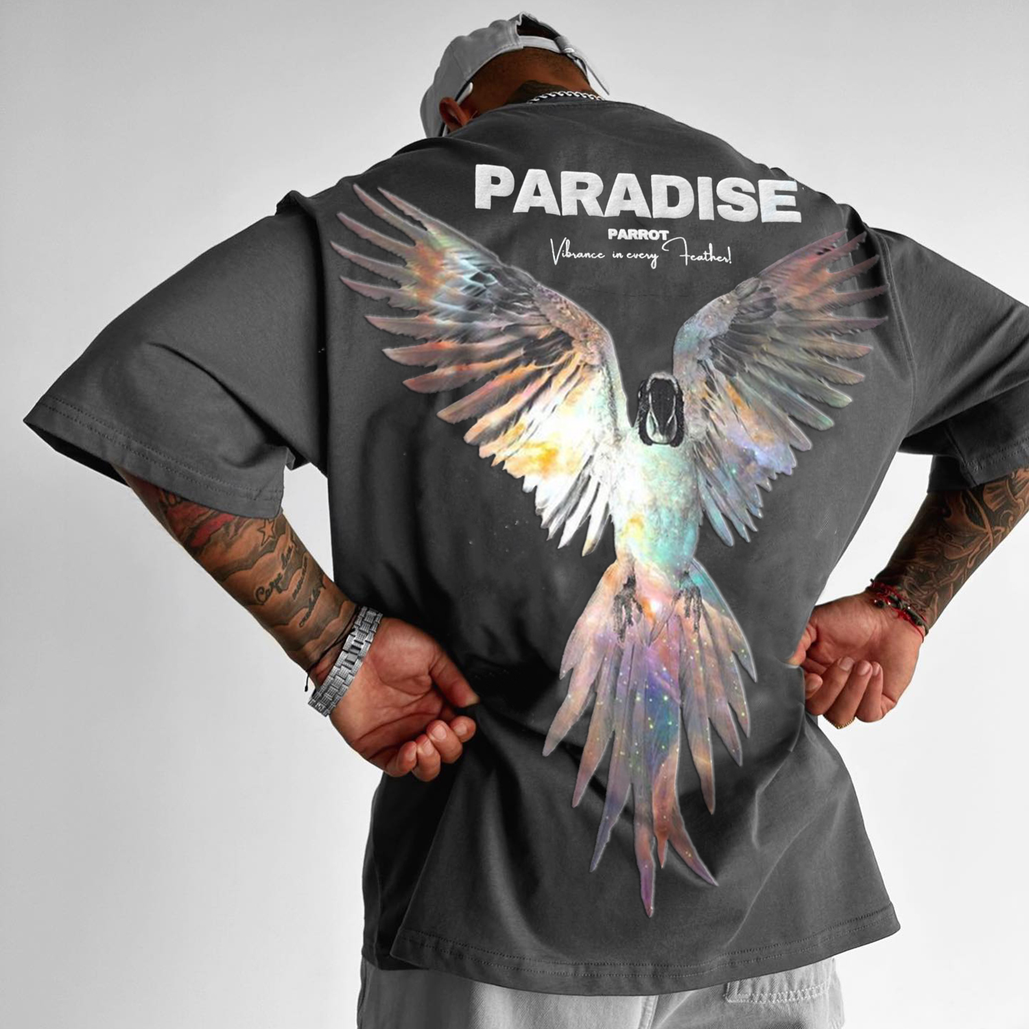 Bird Lettering Design Casual T-shirt