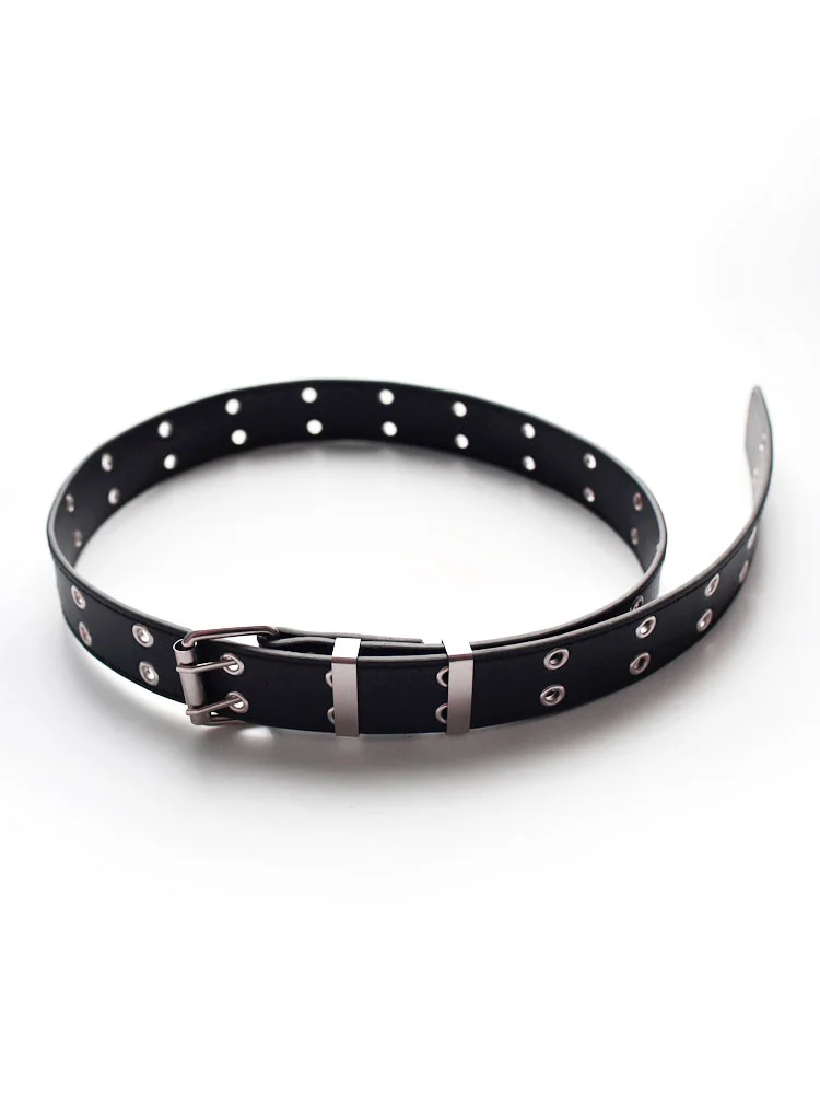 Gothic Waist Belt Black PU Leather Sash Novameme