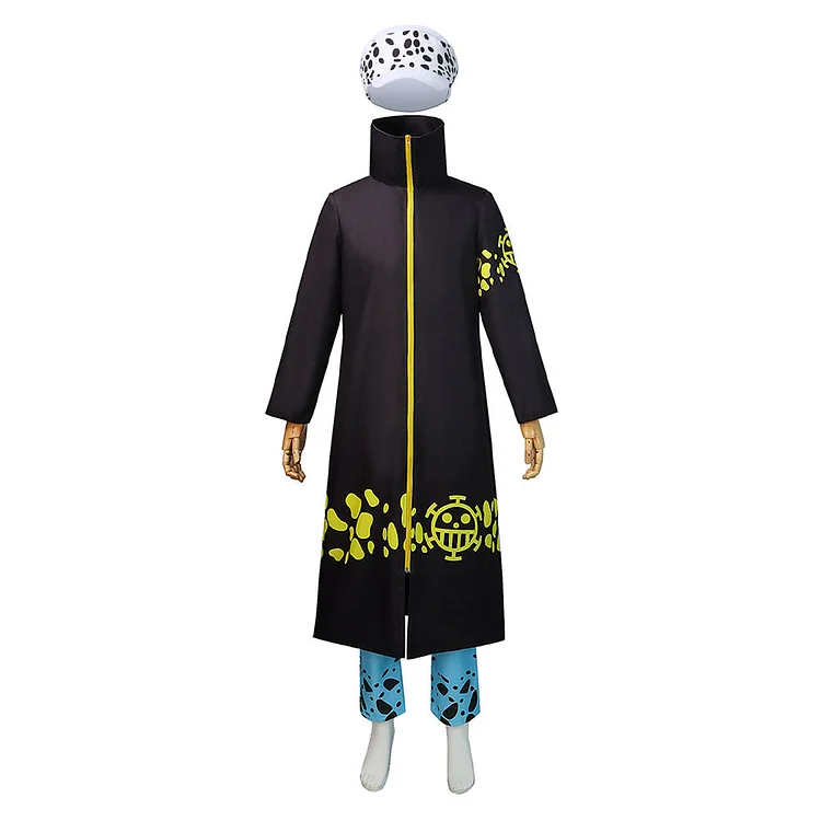 One Piece Trafalgar D. Water Law Cosplay Costume Halloween Carnival Party Disguise Suit