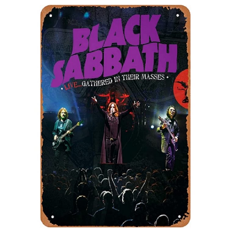 Sabbat noir - Enseigne Vintage Métallique/enseignes en bois - 20*30cm/30*40cm